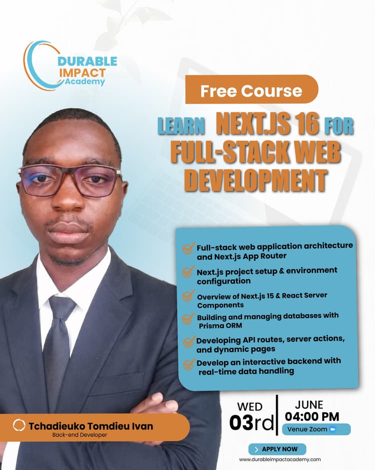 Learn Next.js 16 for Full-Stack Web Development